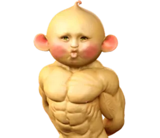 😗 532250e4 divertente, strano, muscoloso, bambino, forte, assurdo, parodia telegram sticker