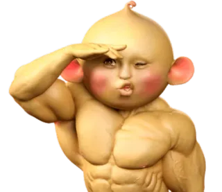 😗 8342f090 personaggio, muscoli, umorismo, posa telegram sticker