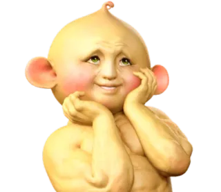 😍 b62ce370 creatura, bebè, fantasy, arte, ritratto, carino telegram sticker