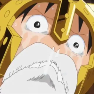 🍖 c7b356b4 Luffy One Piece 动漫, 哭泣, 盔甲, 蒙奇·D·路飞, 海贼王 telegram sticker