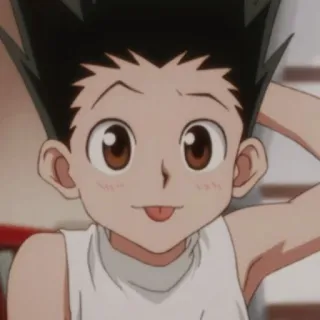 🌿 27d7ee6b Gon Freecss Hunter x Hunter Anime, Junge, Zunge, Süß, Jäger whatsapp sticker