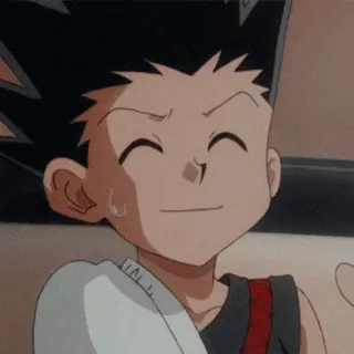 🌿 46f86cdf Gon Freecss Hunter x Hunter Anime, Junge, Schweiß, Charakter, Lächeln whatsapp sticker