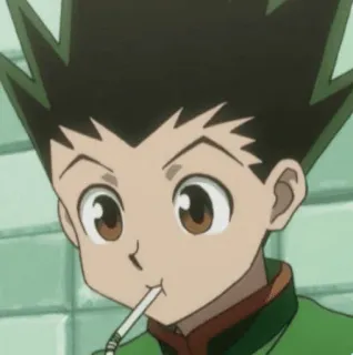 🌿 b67c5836 Gon Freecss Hunter x Hunter Anime, Junge, Trinken, Gon, Hunter whatsapp sticker