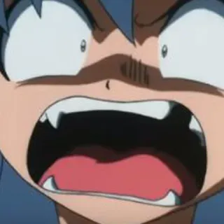 🐶 e7904356 Anime, Manga, Arrabbiato, Urlo, Faccia, Espressione telegram sticker