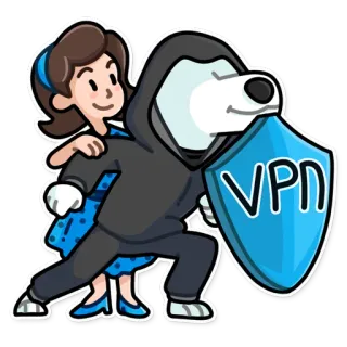 🛡 0eaa0063 VPN VPN, veiligheid, privacy, cartoon, cybersecurity telegram sticker