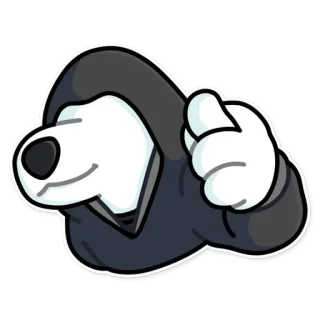🖕 2c48dd21 cartoon, personage, gebaar, hoodie telegram sticker