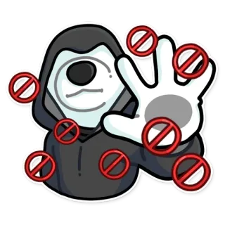 ✋️ 6df954fd verbod, geen symbool, stop, verboden telegram sticker