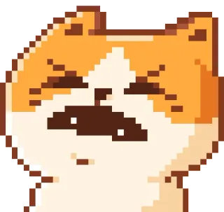 😺 da3e0691 像素画, 狗, 可爱, 动物, 柴犬, 表情包 whatsapp sticker