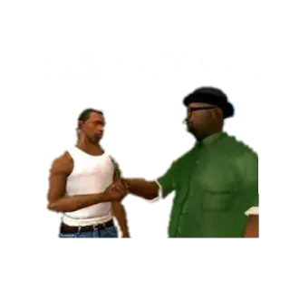 😄 237d08e3 CJ Grand Theft Auto CJ, Grand Theft Auto, jogo, personagem, video game whatsapp sticker