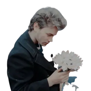 🌸 2c6664d0 人物, 花, コート, ブーケ telegram sticker