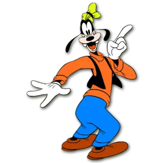 😃 6ad7a68b Goofy Cartoon, Disney, Figur, Goofy, animiert telegram sticker
