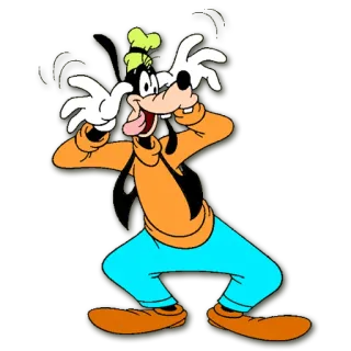 😜 9f4ca800 Goofy disney, cartoon, goofy, figur, lustig telegram sticker