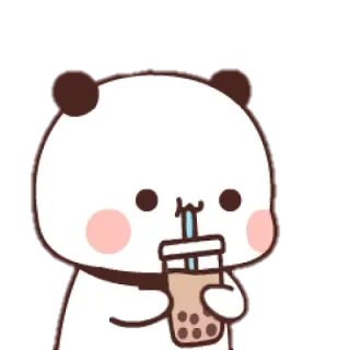 🐼 c15c8b90 Panda, Bubble Tea, Mignon, Animal, Kawaii whatsapp sticker