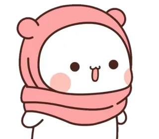 🐼 f3d27f0b mignon, dessin animé, kawaii, autocollant, rose, adorable, animal, personnage whatsapp sticker