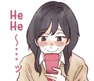 😏 40938125 He
He
~
... Anime, Manga, Cô gái, Điện thoại, Nụ cười, Dễ thương, Đỏ mặt telegram sticker