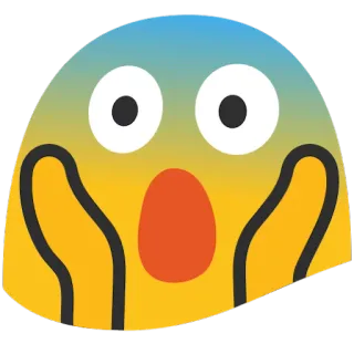 😱 b65773fe อิโมจิ, ช็อก, ประหลาดใจ, กลัว, อารมณ์, ใบหน้า, ปฏิกิริยา telegram sticker