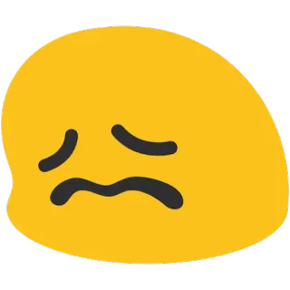 😖 bbd37eb0 อีโมจิ, เศร้า, ไม่มีความสุข, สีเหลือง, หน้า, อารมณ์ telegram sticker