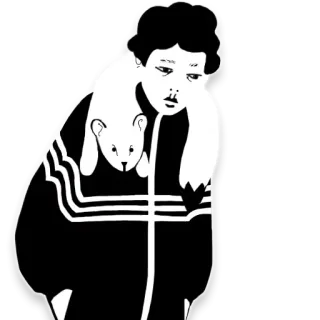 🤪 a7fbe43c persona, orso polare, giacca, inverno, triste telegram sticker