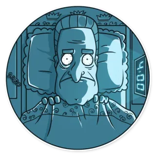 🙁 f2f3cf6a 4:00 insomnia, sleep, tired, night, clock, man, sleepless telegram sticker