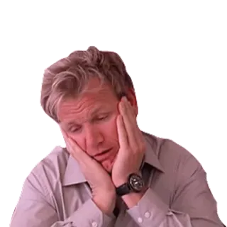 😪 a596c97b Gordon Ramsay ゴードン・ラムゼイ, シェフ, 眠い, 疲れた, ミーム telegram sticker