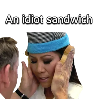 😢 adea7ae6 An idiot sandwich バカサンド, 面白い, ミーム, 食べ物, 侮辱 telegram sticker