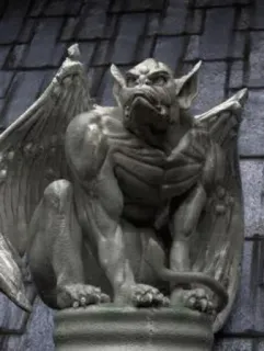 😙 7242e167 Gargoyle gargoyle, patung, arsitektur, pahatan, batu, makhluk mitos telegram sticker