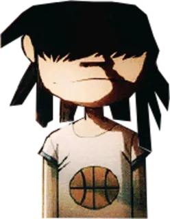 😐 f597301c Noodle Gorillaz 누들, Gorillaz, 만화, 밴드, 음악, 가상 밴드 telegram sticker
