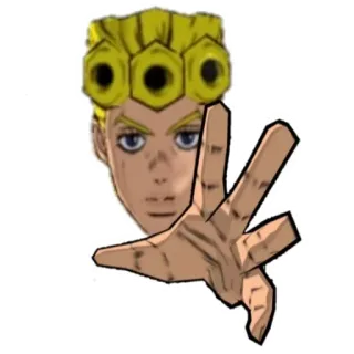 🖐 0cb47515 Giorno Giovanna JoJo's Bizarre Adventure 애니메이션, 만화, 죠죠, 죠르노 죠바나, 캐릭터, 포즈 telegram sticker
