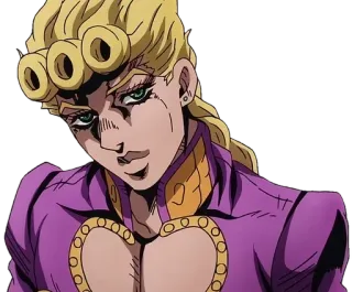 😏 4004001b Giorno Giovanna JoJo's Bizarre Adventure 애니메이션, 만화, 죠죠의 기묘한 모험, 죠르노 죠바나, 캐릭터, 인물 사진 telegram sticker