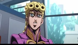 😟 6810d949 Giorno Giovanna JoJo's Bizarre Adventure 애니메이션, 캐릭터, 죠죠, 만화, 웃긴 telegram sticker