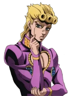 🤔 94f19662 Giorno Giovanna JoJo's Bizarre Adventure 애니메이션, 죠죠, 죠르노 죠바나, 캐릭터, 포즈 telegram sticker
