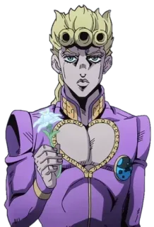 🌹 9a9b3057 Giorno Giovanna JoJo's Bizarre Adventure 애니메이션, 캐릭터, 죠르노 죠바나, 죠죠의 기묘한 모험, 꽃 telegram sticker