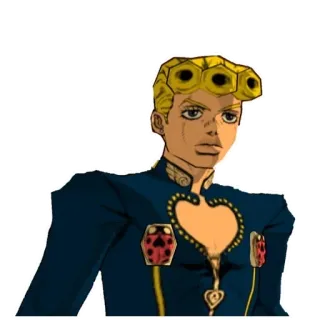 😐 f54c9e4e Giorno Giovanna JoJo's Bizarre Adventure 애니메이션, 만화, 죠죠의 기묘한 모험, 죠르노 죠바나, 캐릭터 telegram sticker