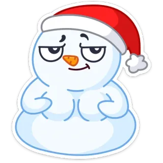 😏 46ec9d32 muñeco de nieve, invierno, navidad, fiestas, nieve, lindo, dibujos animados telegram sticker