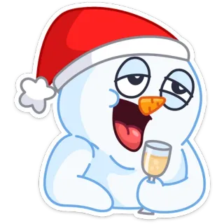 🥂 61bf824d muñeco de nieve, navidad, invierno, alcohol, fiesta, celebración, festivo telegram sticker