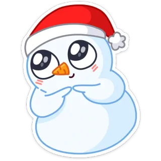 🥺 cf98eb47 muñeco de nieve, invierno, navidad, lindo, dibujos animados, nieve telegram sticker