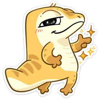 😉 3d70f758 lizard, reptile, cute, animal, sticker, cartoon telegram sticker