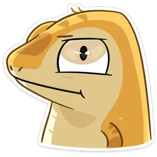 😐 8d6ceb52 lizard, animal, cartoon, gecko, reptile, sticker telegram sticker
