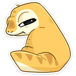 😒 eb57e045 lizard, cartoon, animal, cute, reptile telegram sticker