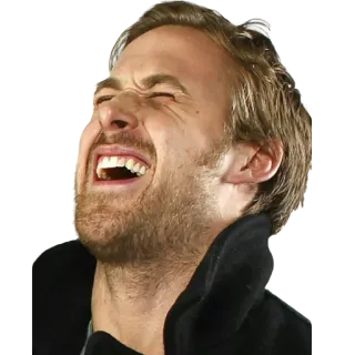 😆 0138385c Ryan Gosling actor, man, smile, face whatsapp sticker