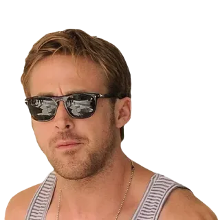😎 2fa6ac4b Ryan Gosling actor, sunglasses, portrait, celebrity, cool whatsapp sticker