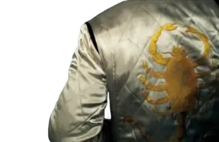 🦂 51bd2333 scorpion, jacket, animal, gold, silk whatsapp sticker