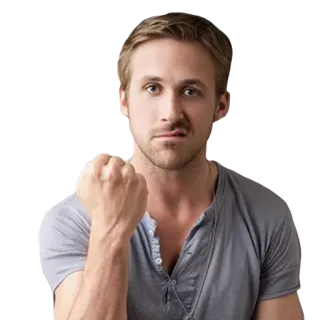 😠 5e7b3d5e actor, ryan, gosling, celebrity, man whatsapp sticker