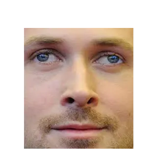 👀 a25e38ab Ryan Gosling actor, meme, face, smile whatsapp sticker