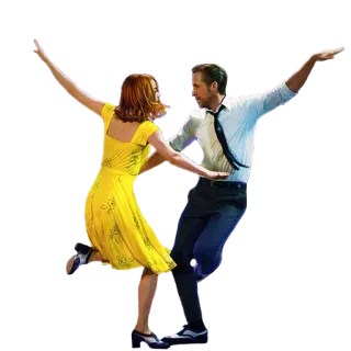 👫 cff15c75 La La Land dance, movie, romantic, musical, couple whatsapp sticker