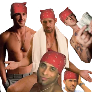 ❤️ ea1b1da8 men, bandana, ryan gosling, male, ricardo milos, shirtless whatsapp sticker
