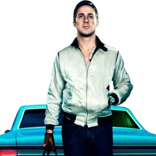 🚘 ee50f8e0 Drive Ryan Gosling, car, movie, jacket, Driver whatsapp sticker