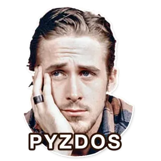 😔 d972a345 PYZDOS 스티커, 욕설, 저속한말, 러시아어 telegram sticker