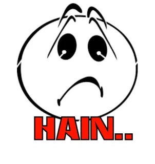 😕 63ed9656 HAIN 脸, 悲伤, 卡通 telegram sticker