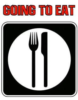 🍲 761e85ff GOING TO EAT 食物, 吃, 叉子, 刀, 餐厅 telegram sticker